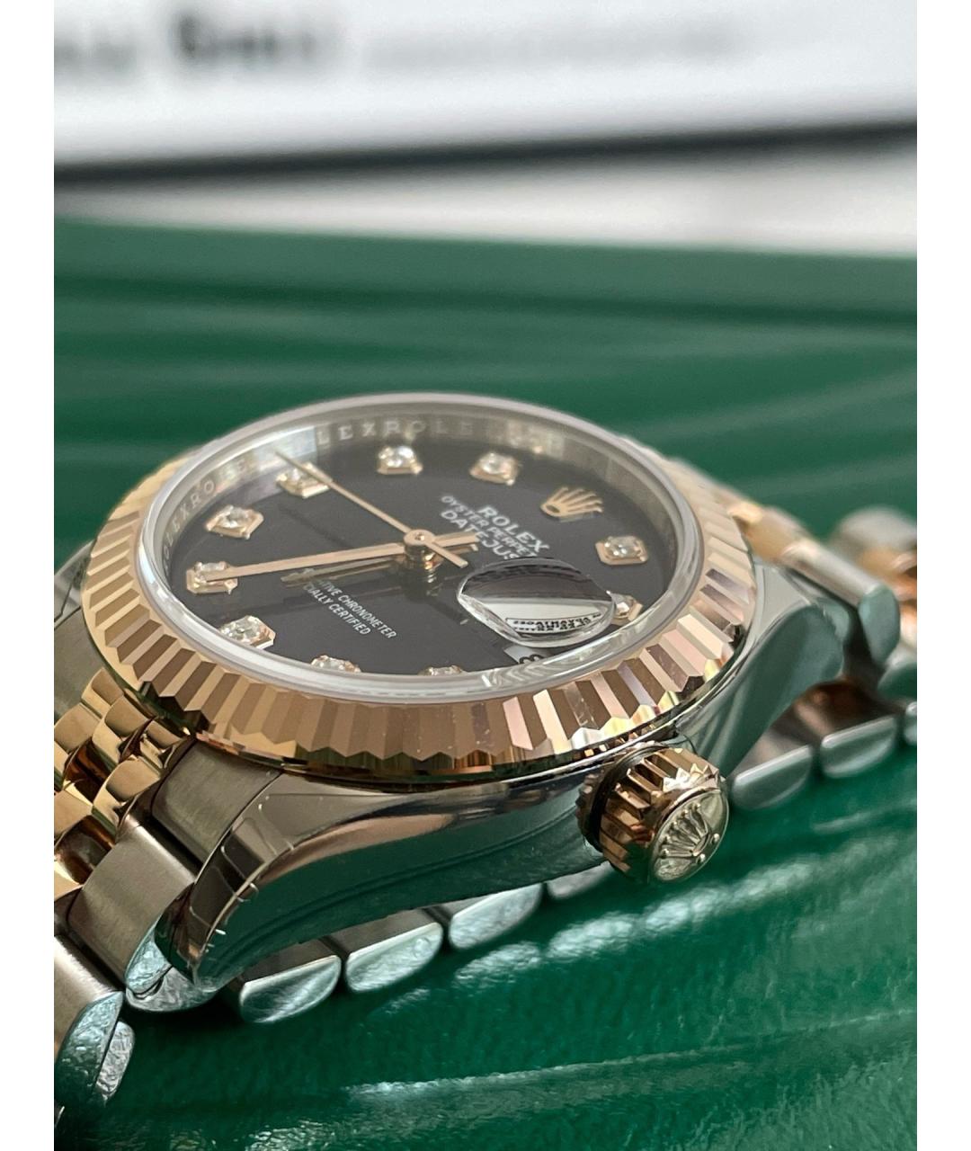 ROLEX Фиолетовые часы из розового золота, фото 6