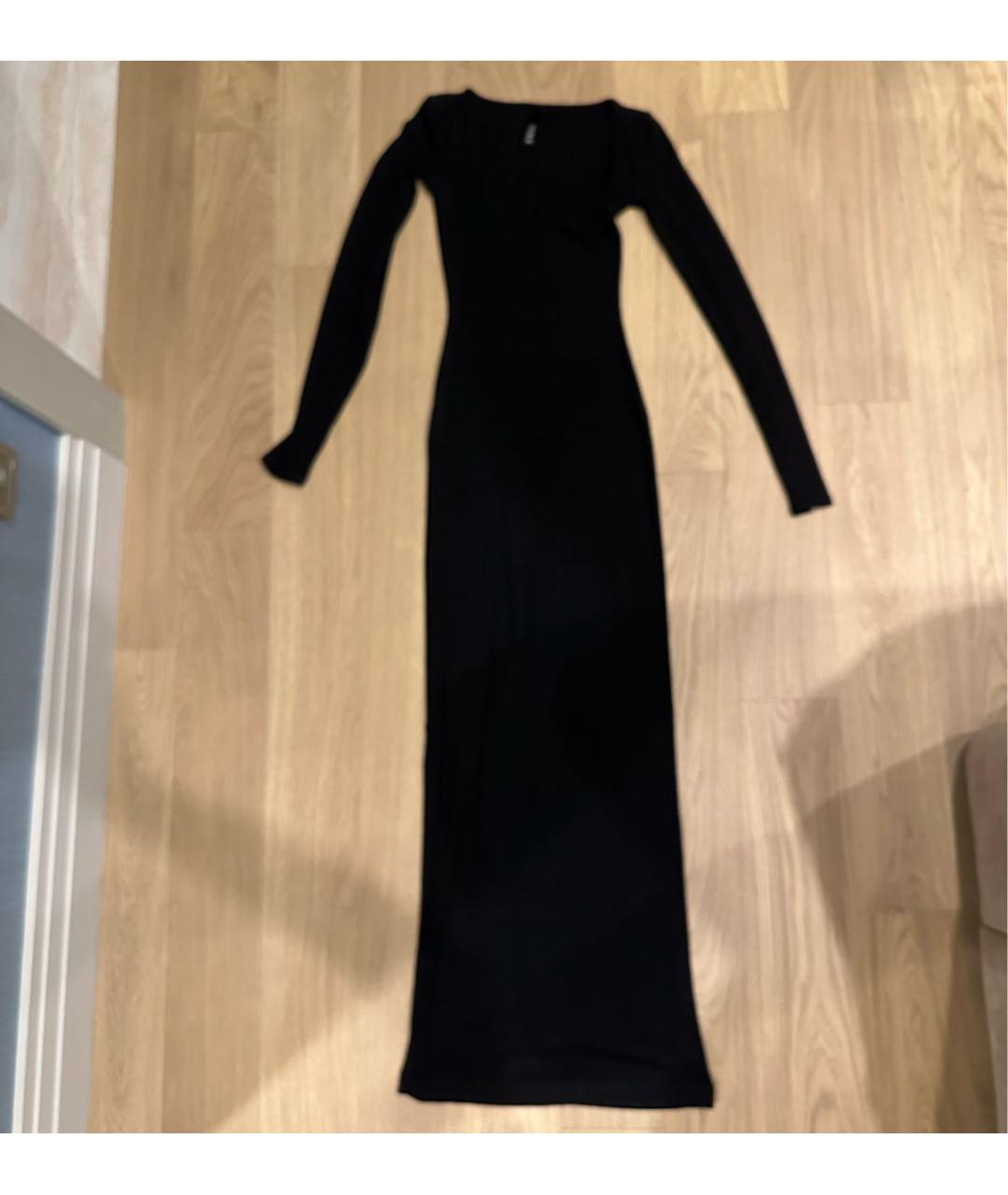 SKIMS Черное полиэстеровое повседневное платье, фото 4