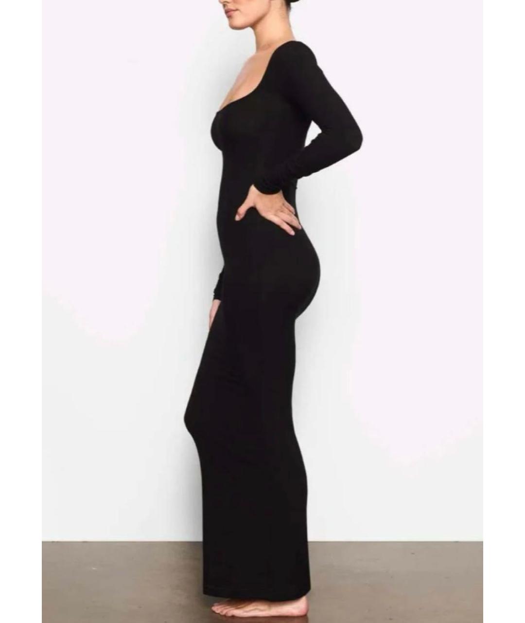 SKIMS Черное полиэстеровое повседневное платье, фото 3