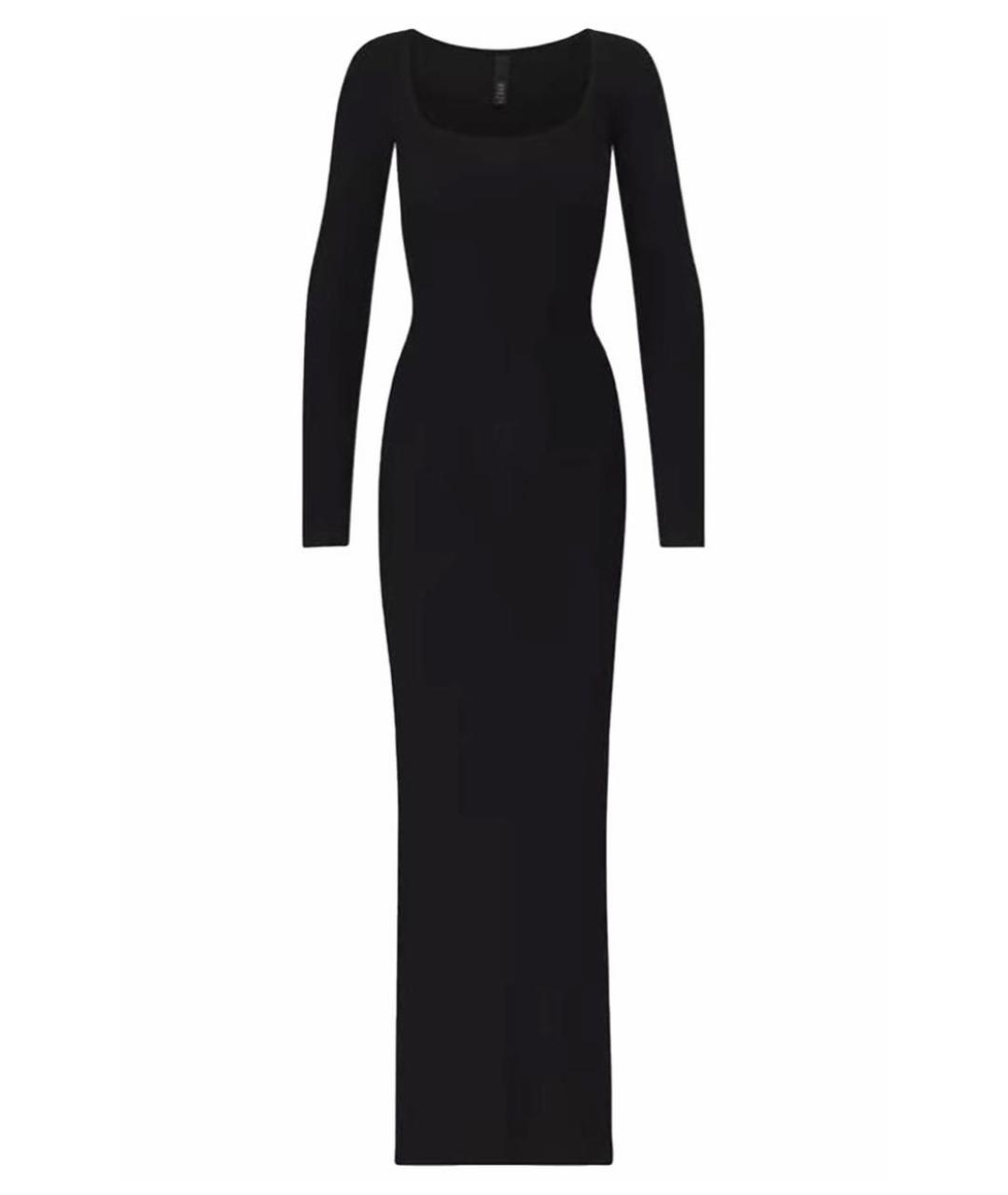 SKIMS Черное полиэстеровое повседневное платье, фото 6