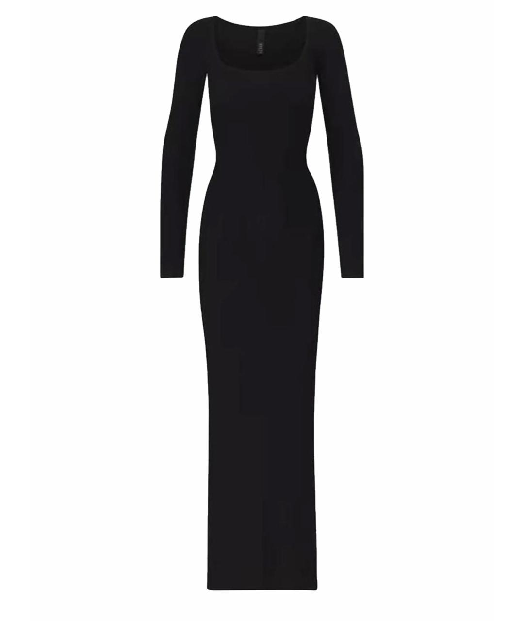 SKIMS Черное полиэстеровое повседневное платье, фото 1