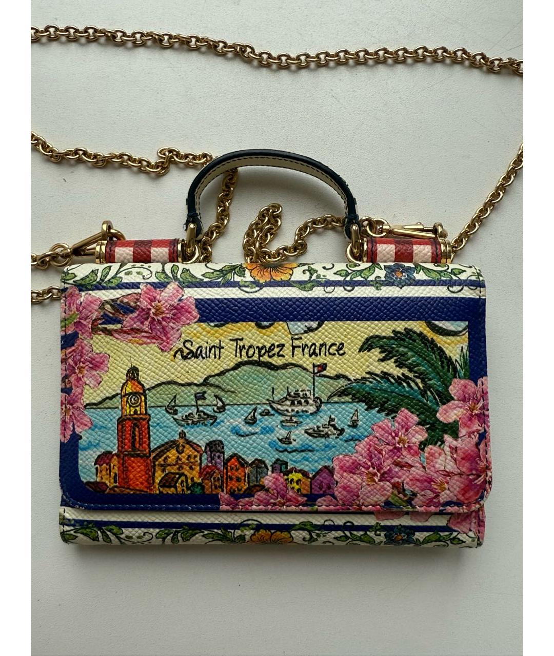 DOLCE&GABBANA Мульти кожаная сумка с короткими ручками, фото 5