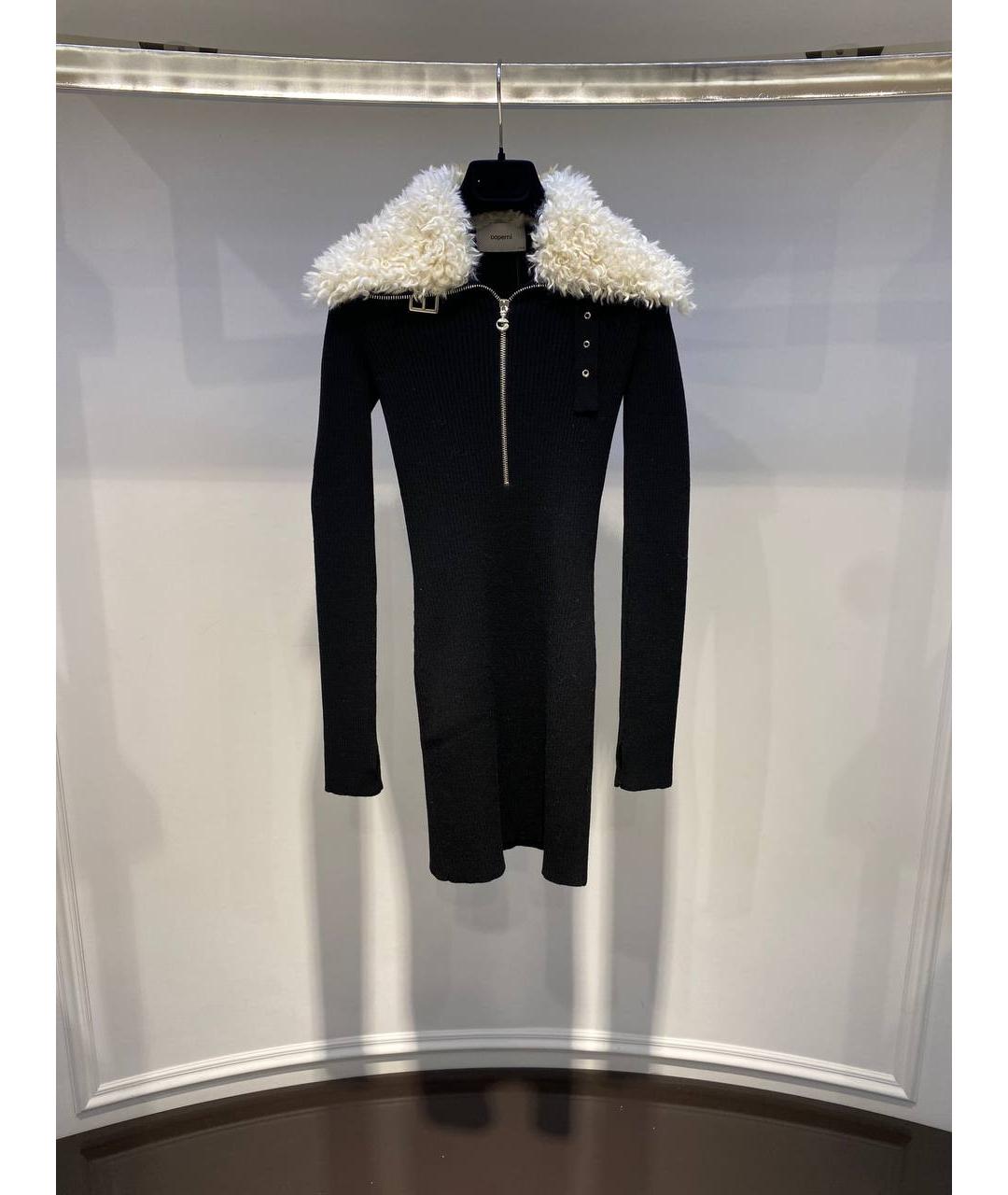 COPERNI Черное шерстяное повседневное платье, фото 4