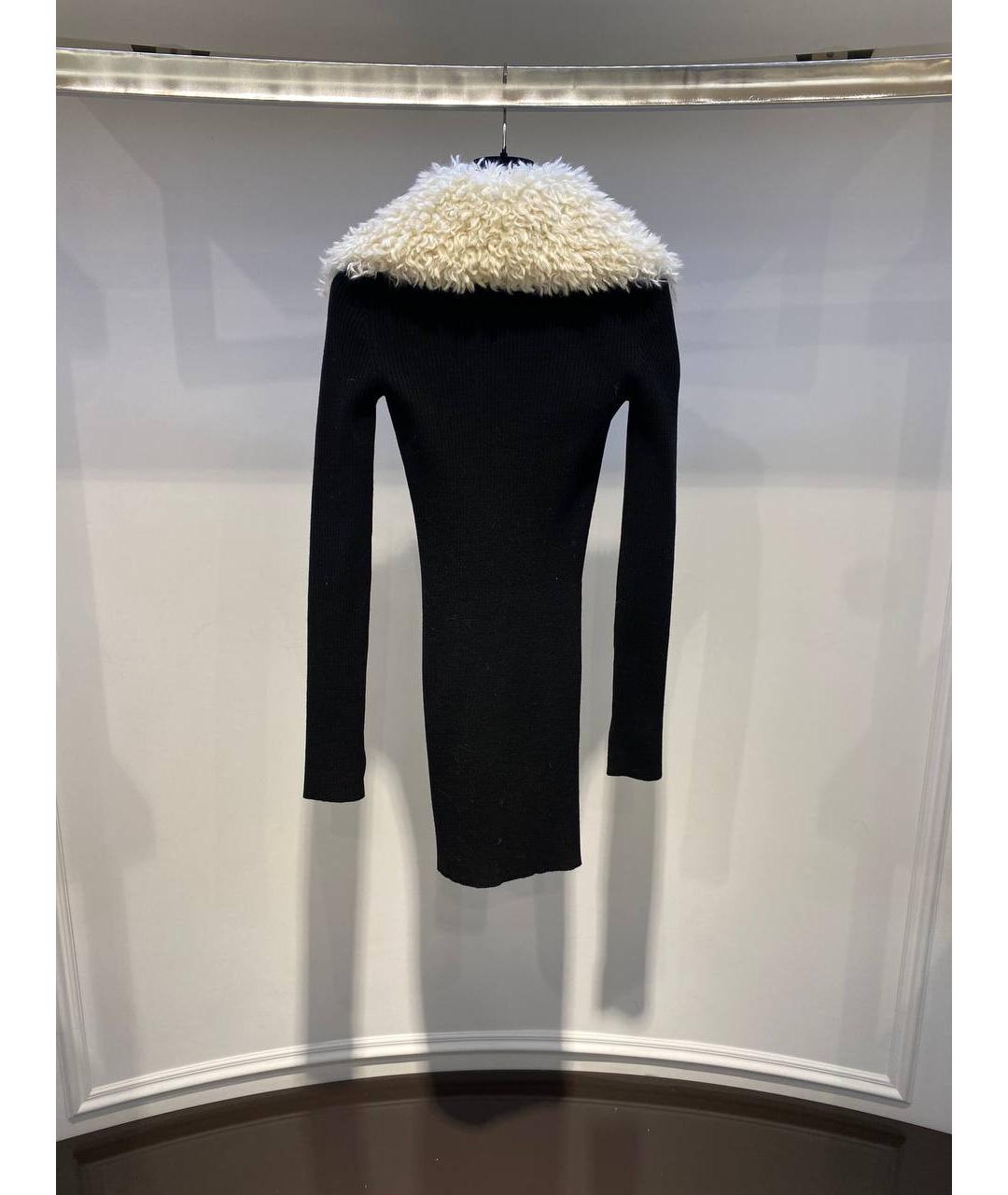 COPERNI Черное шерстяное повседневное платье, фото 3