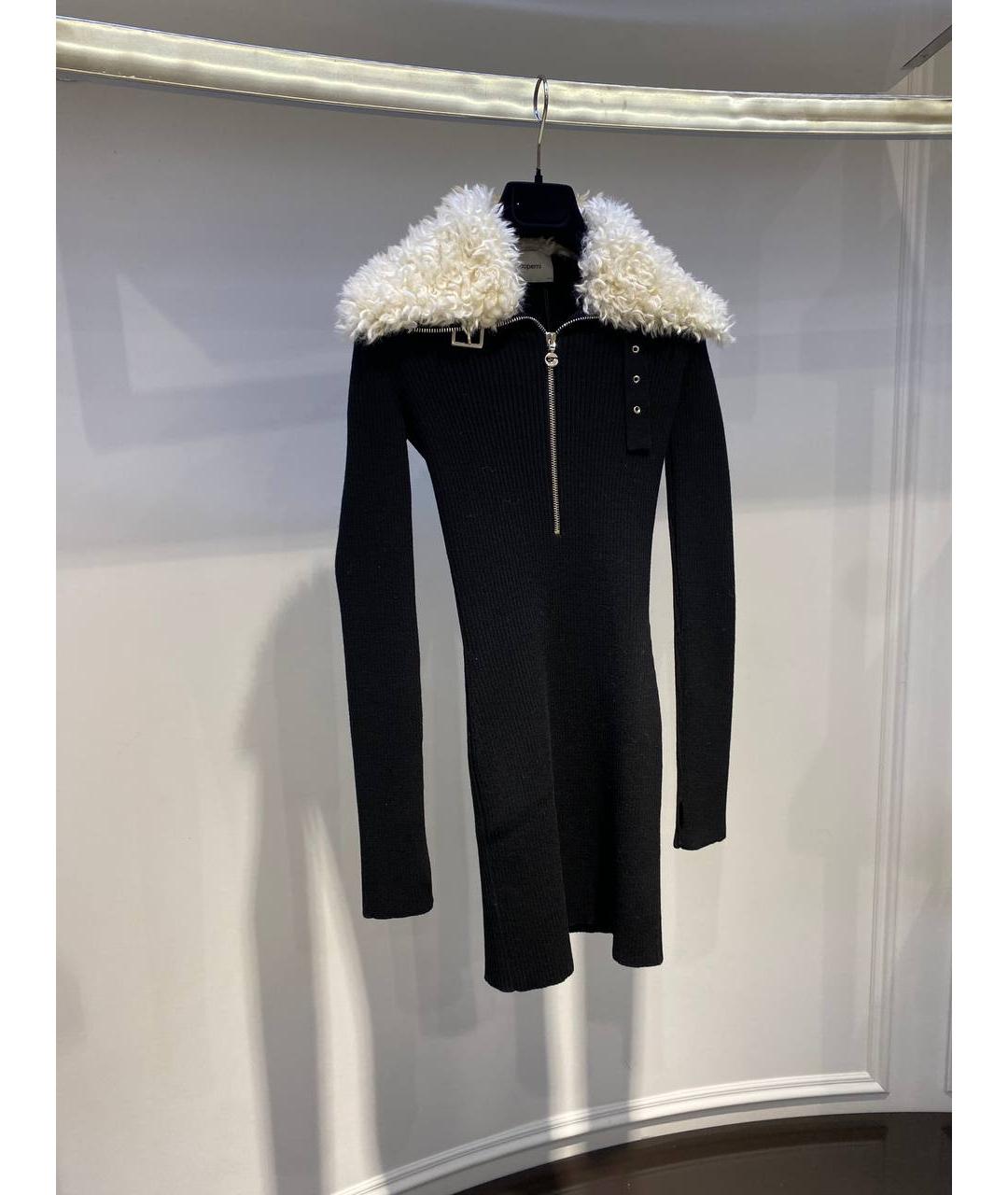 COPERNI Черное шерстяное повседневное платье, фото 2