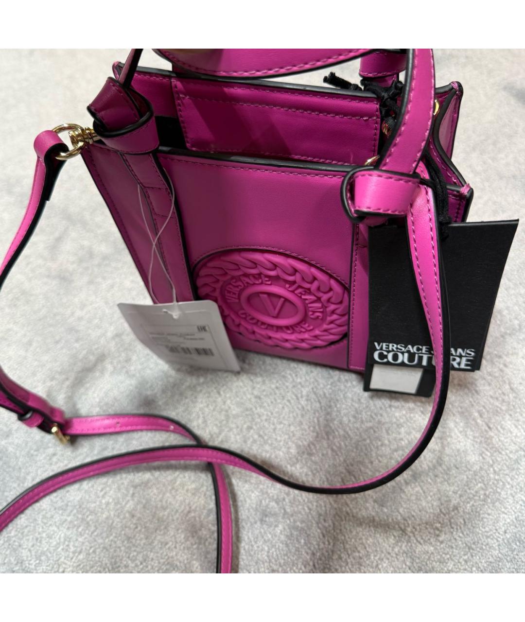 VERSACE JEANS COUTURE Розовая сумка через плечо, фото 5