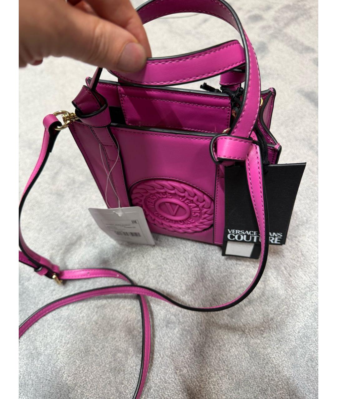 VERSACE JEANS COUTURE Розовая сумка через плечо, фото 2
