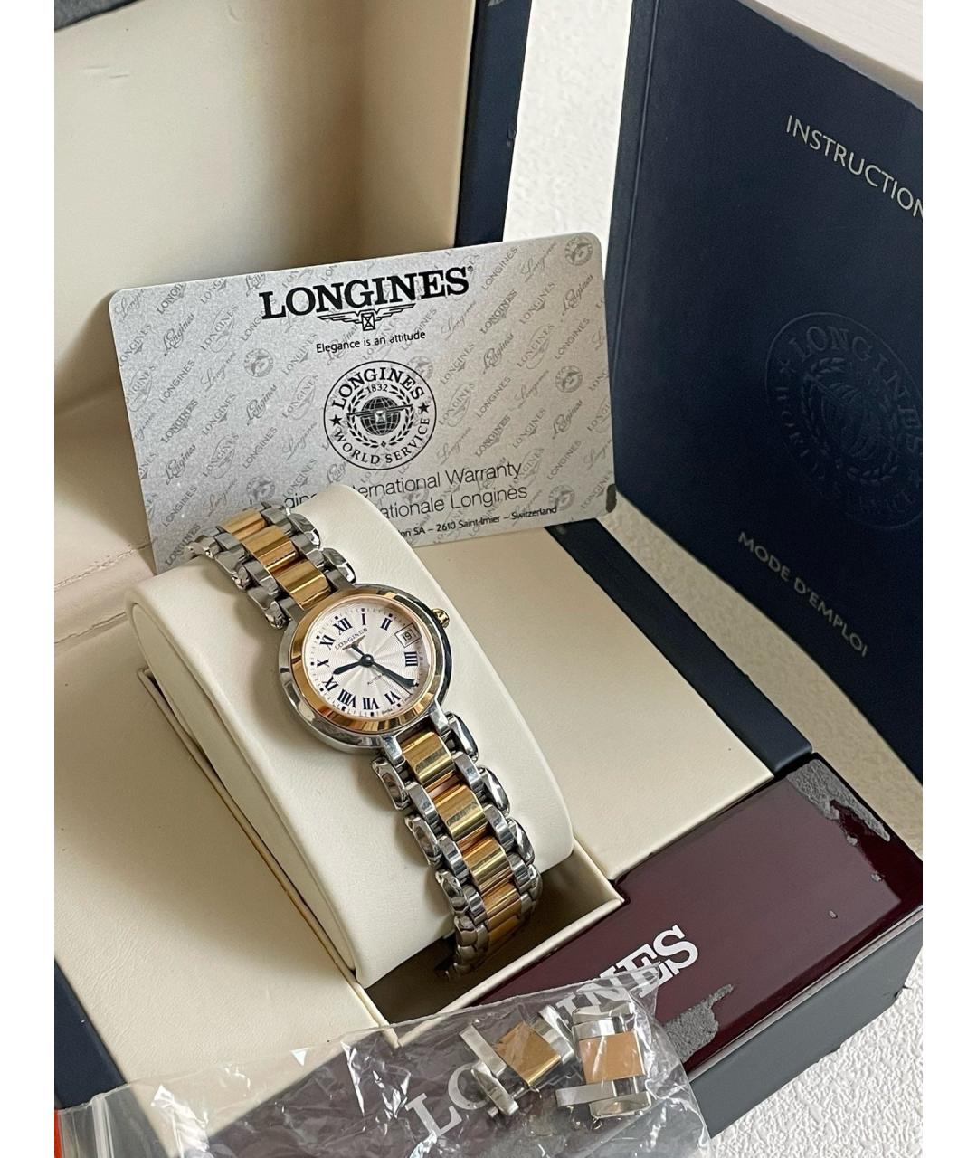 LONGINES Белые часы из розового золота, фото 2