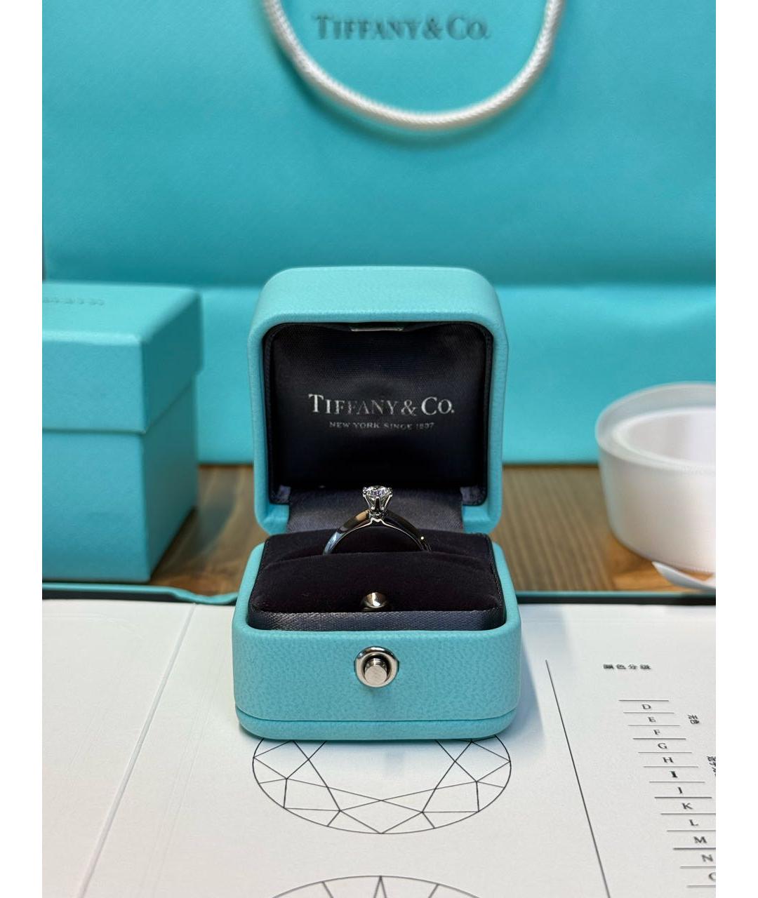 TIFFANY&CO Белое платиновое кольцо, фото 2