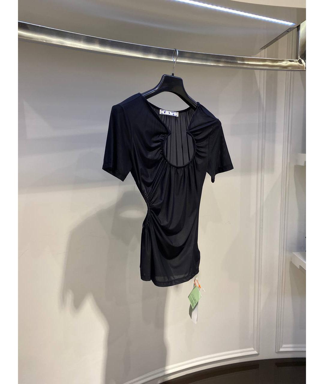 OFF-WHITE Черная полиамидовая майка, фото 2