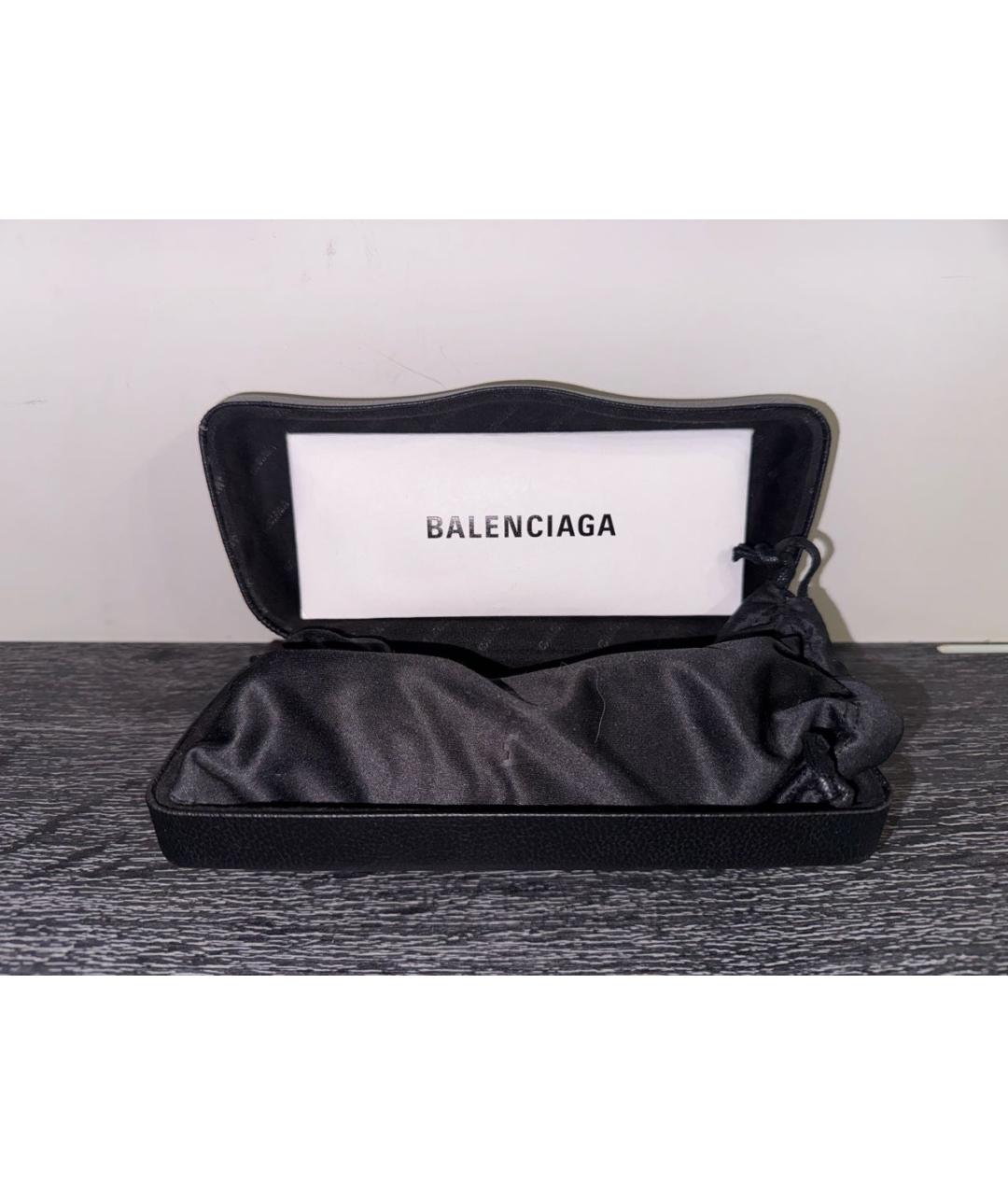 BALENCIAGA Черные пластиковые солнцезащитные очки, фото 5