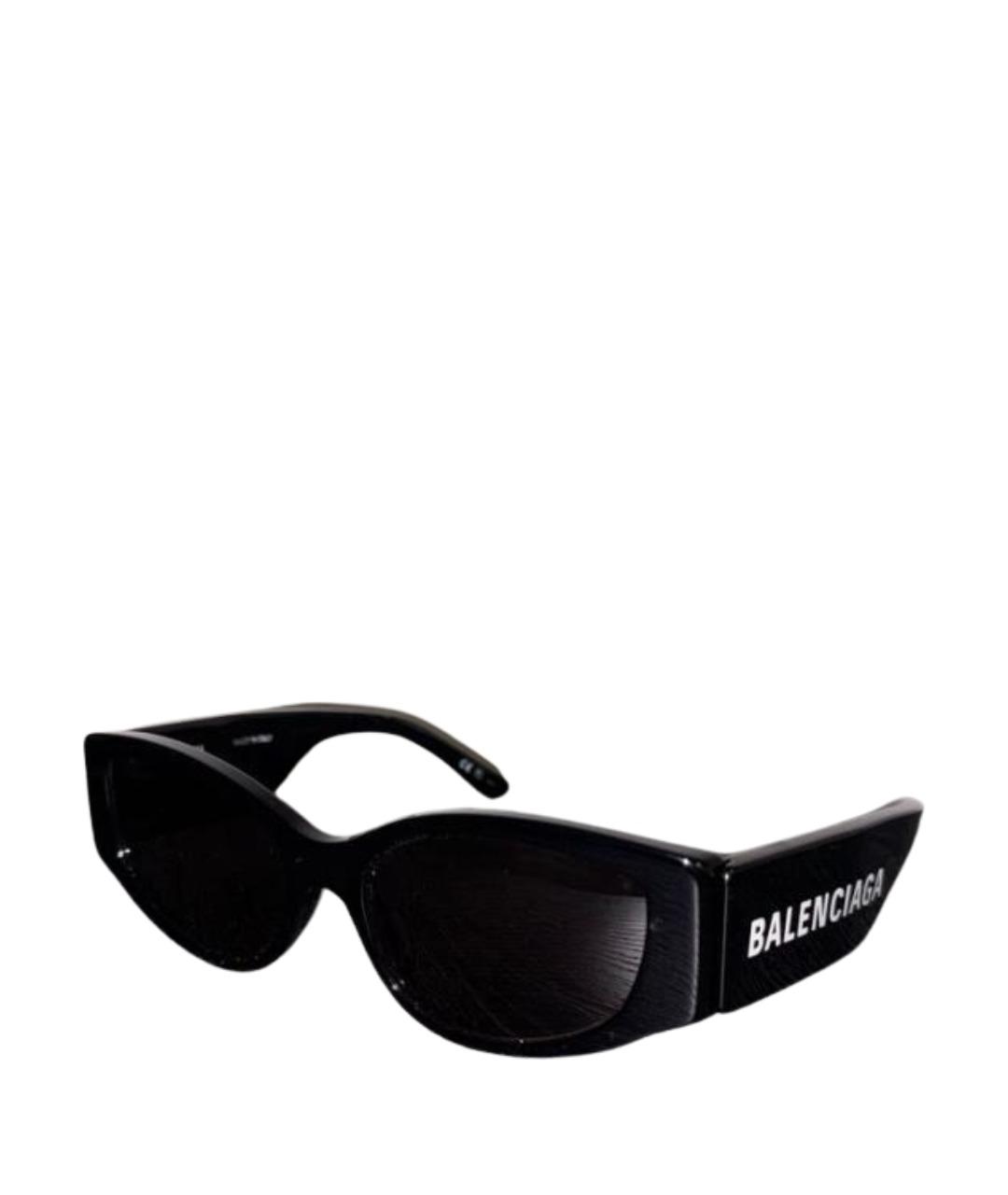 BALENCIAGA Черные пластиковые солнцезащитные очки, фото 1
