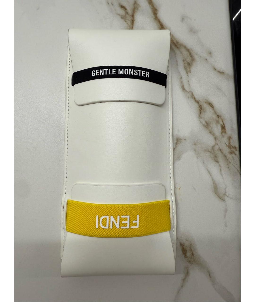 FENDI Коричневые пластиковые солнцезащитные очки, фото 5