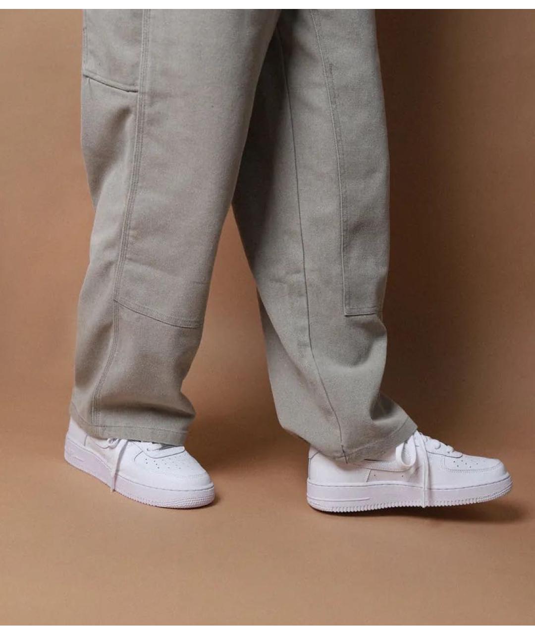 NIKE Белые кожаные низкие кроссовки / кеды, фото 4