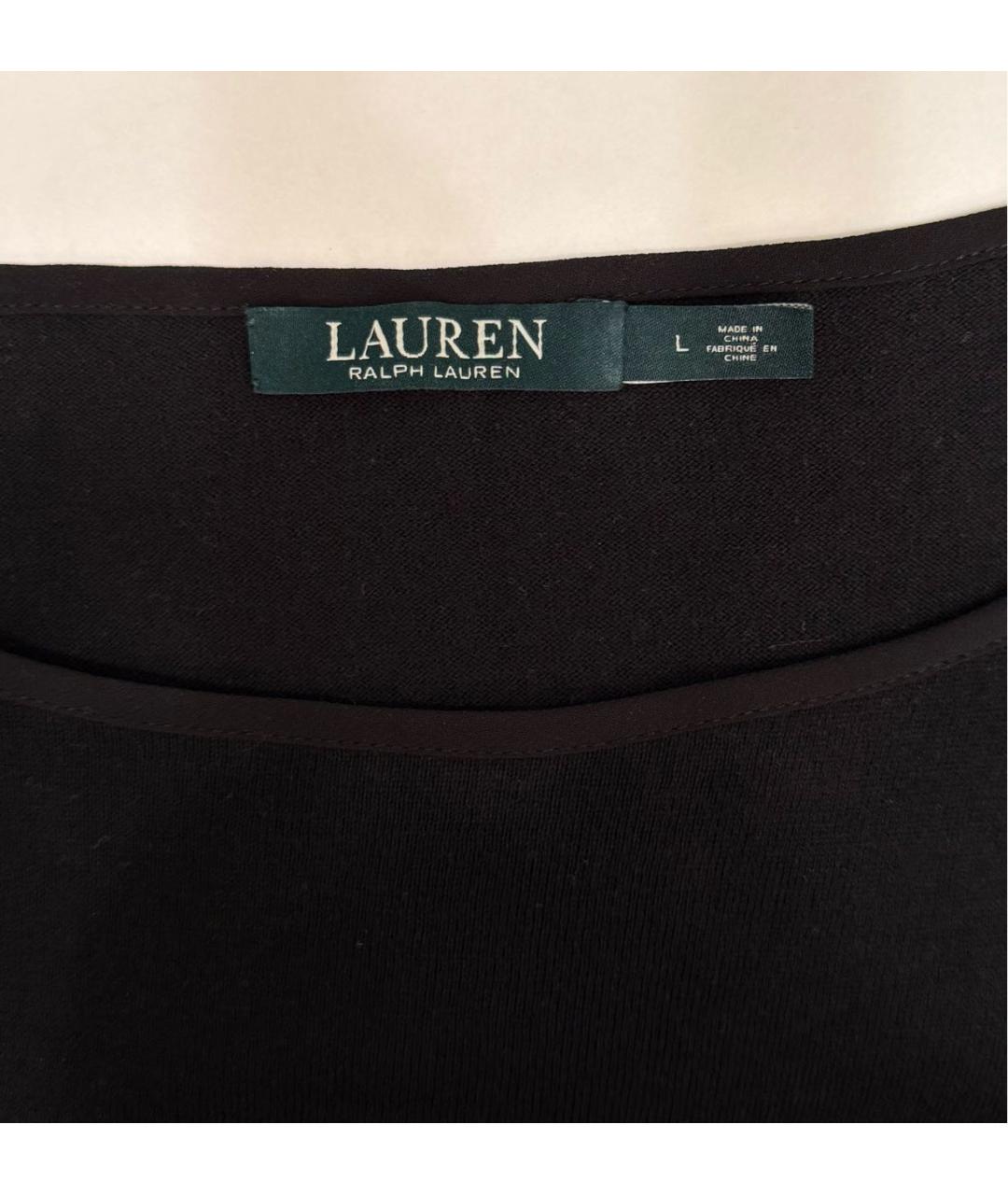 RALPH LAUREN Черный шерстяной джемпер / свитер, фото 3