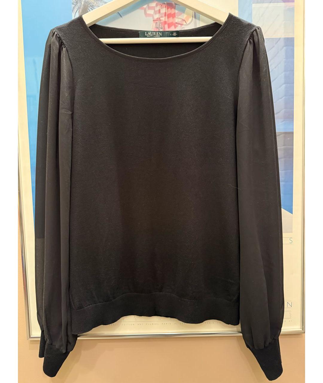 RALPH LAUREN Черный шерстяной джемпер / свитер, фото 8