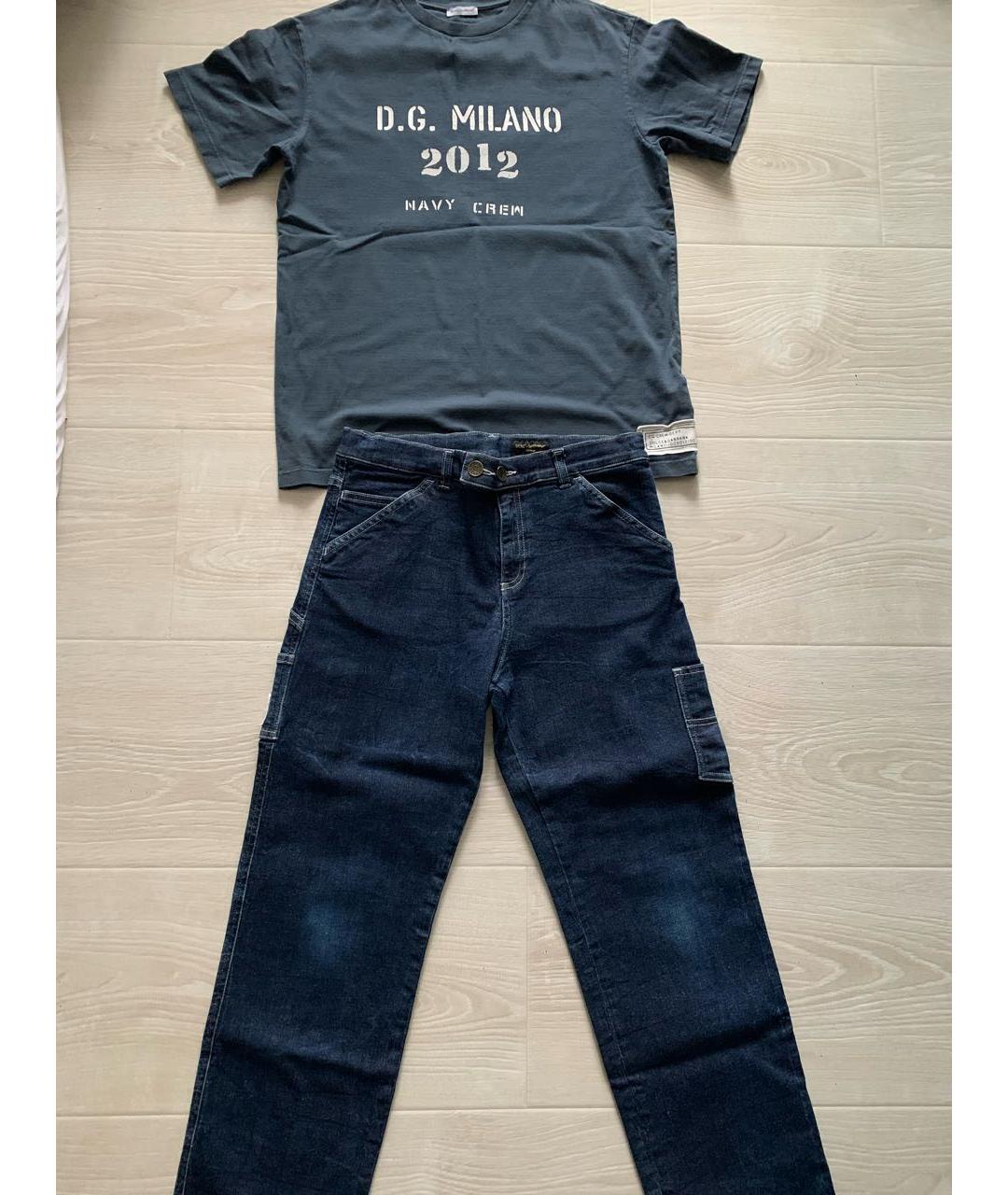 DOLCE&GABBANA Синий хлопковый комплект, фото 6