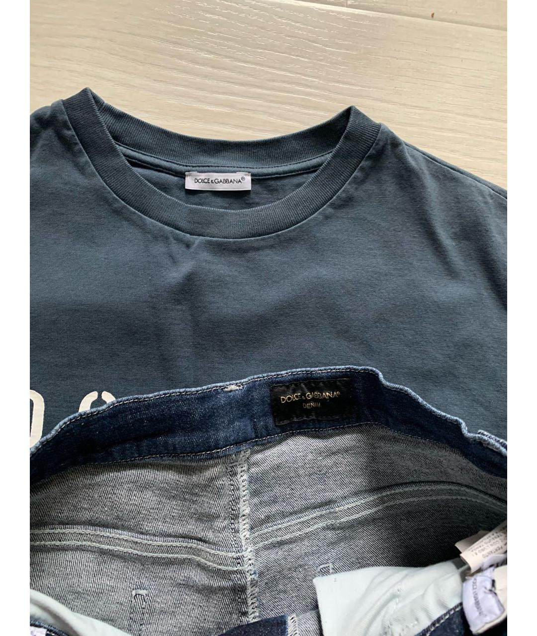 DOLCE&GABBANA Синий хлопковый комплект, фото 3