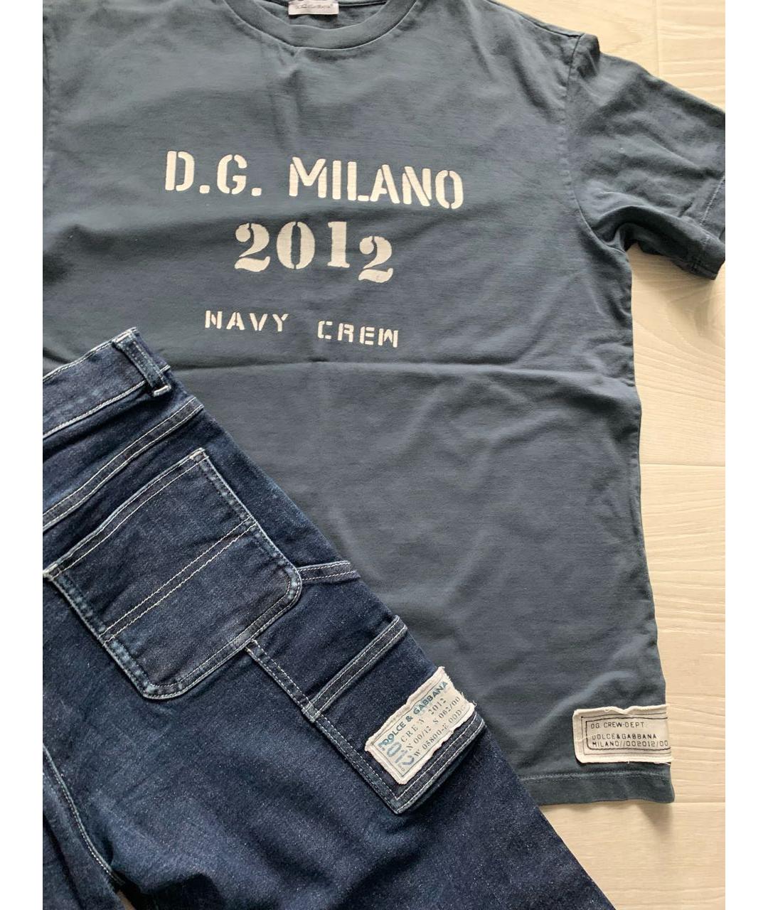 DOLCE&GABBANA Синий хлопковый комплект, фото 4