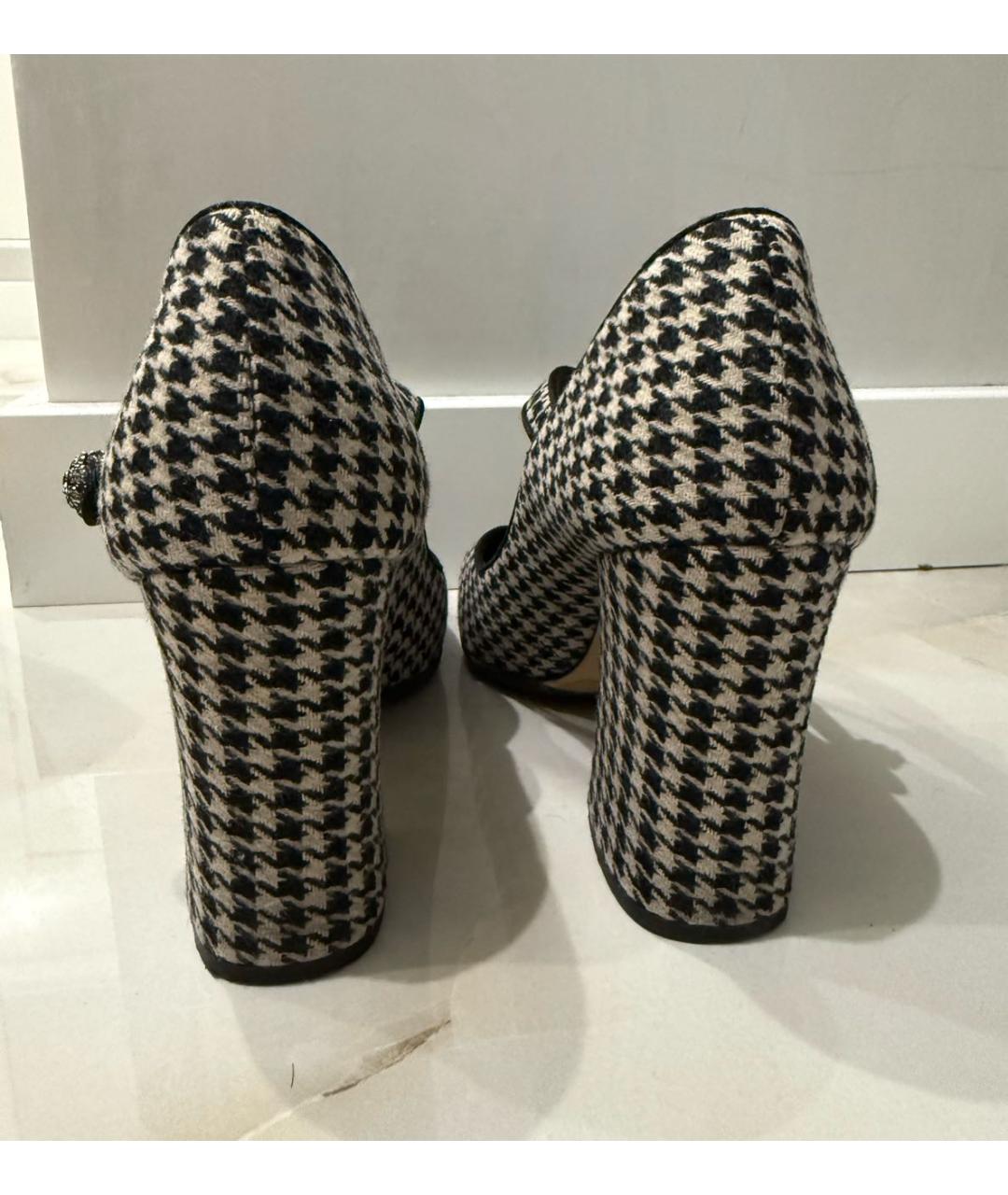 DOLCE&GABBANA Серые текстильные туфли, фото 4