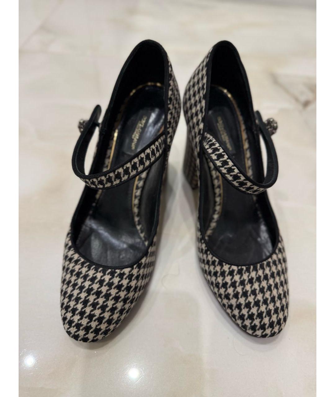 DOLCE&GABBANA Серые текстильные туфли, фото 2