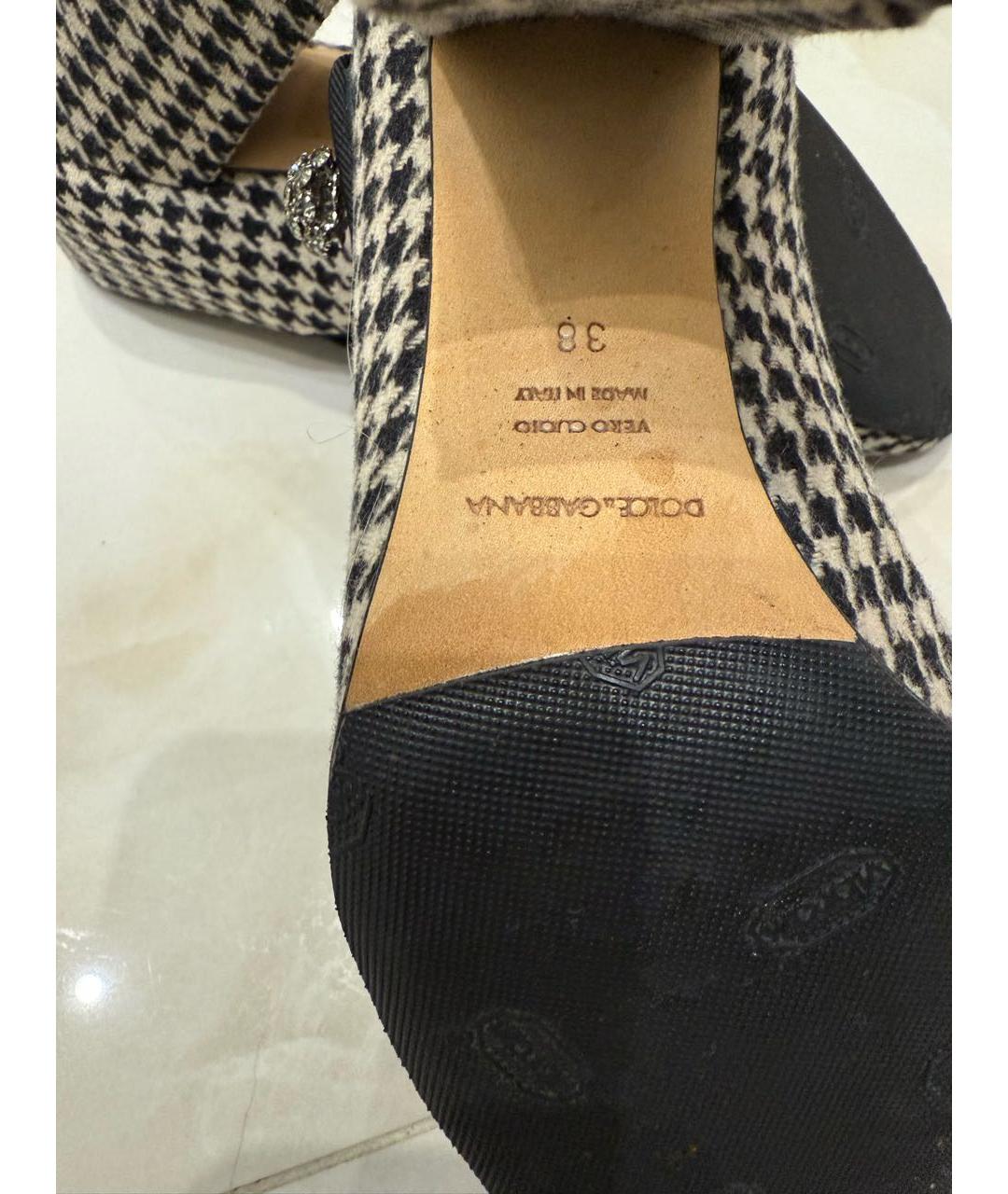 DOLCE&GABBANA Серые текстильные туфли, фото 8