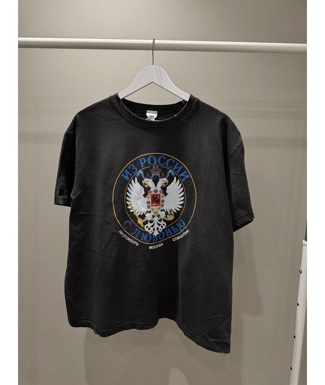 PROTOCOL INDEX Антрацитовая хлопковая футболка, фото 6