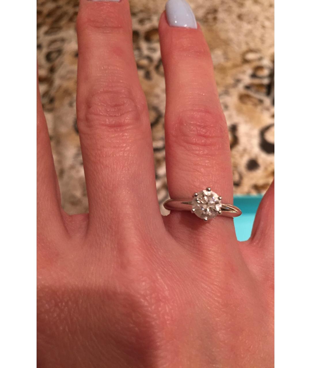 TIFFANY&CO Белое платиновое кольцо, фото 3