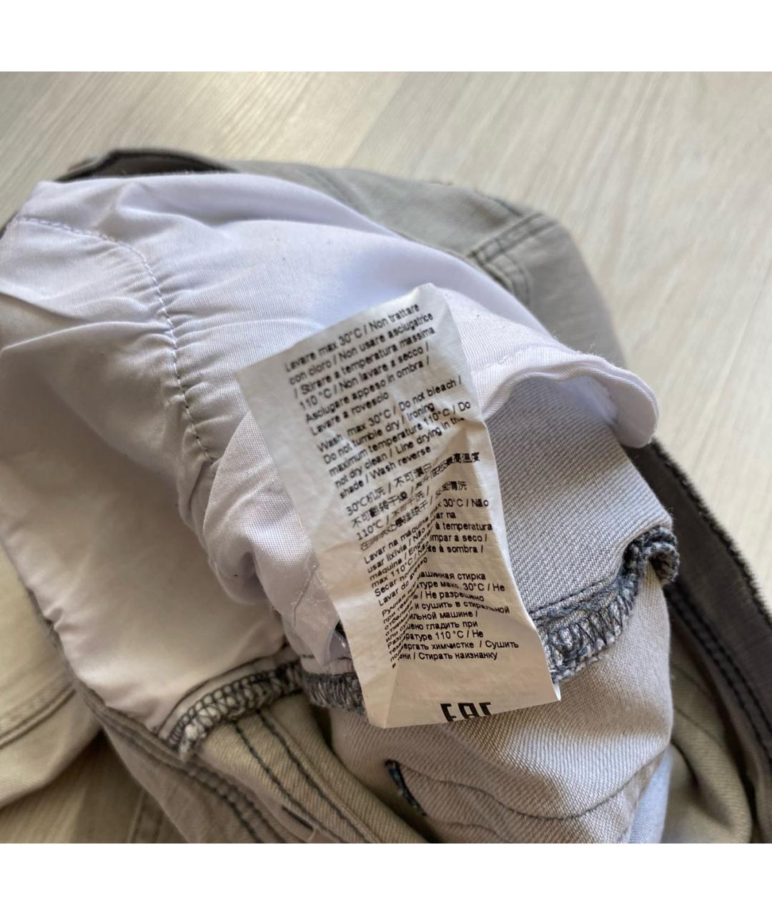 ICEBERG Серые хлопко-эластановые джинсы скинни, фото 8