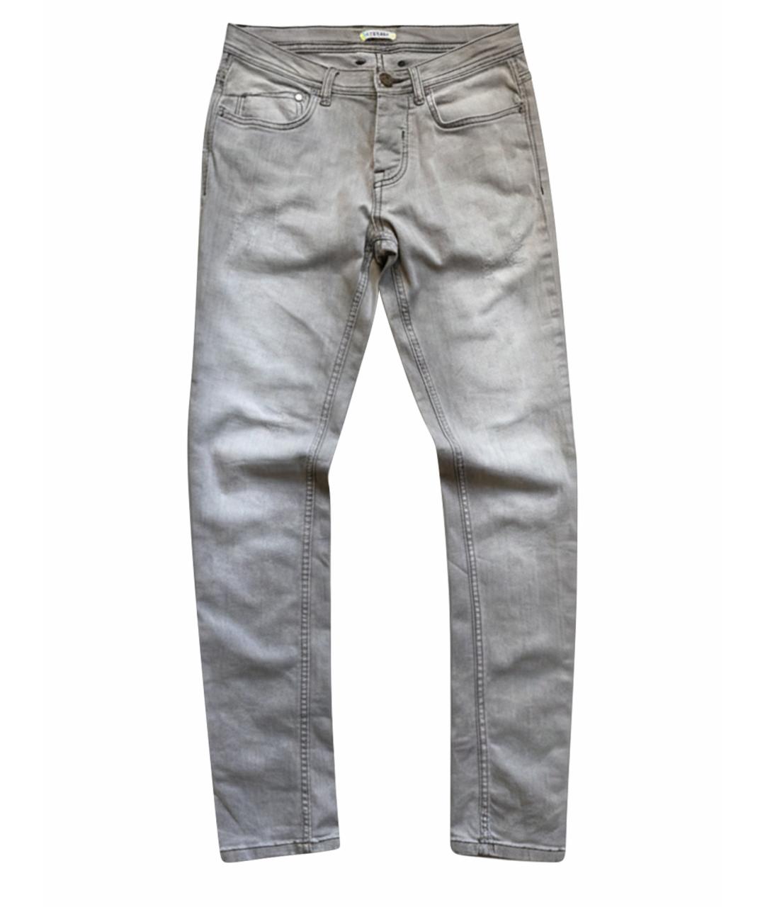 ICEBERG Серые хлопко-эластановые джинсы скинни, фото 1