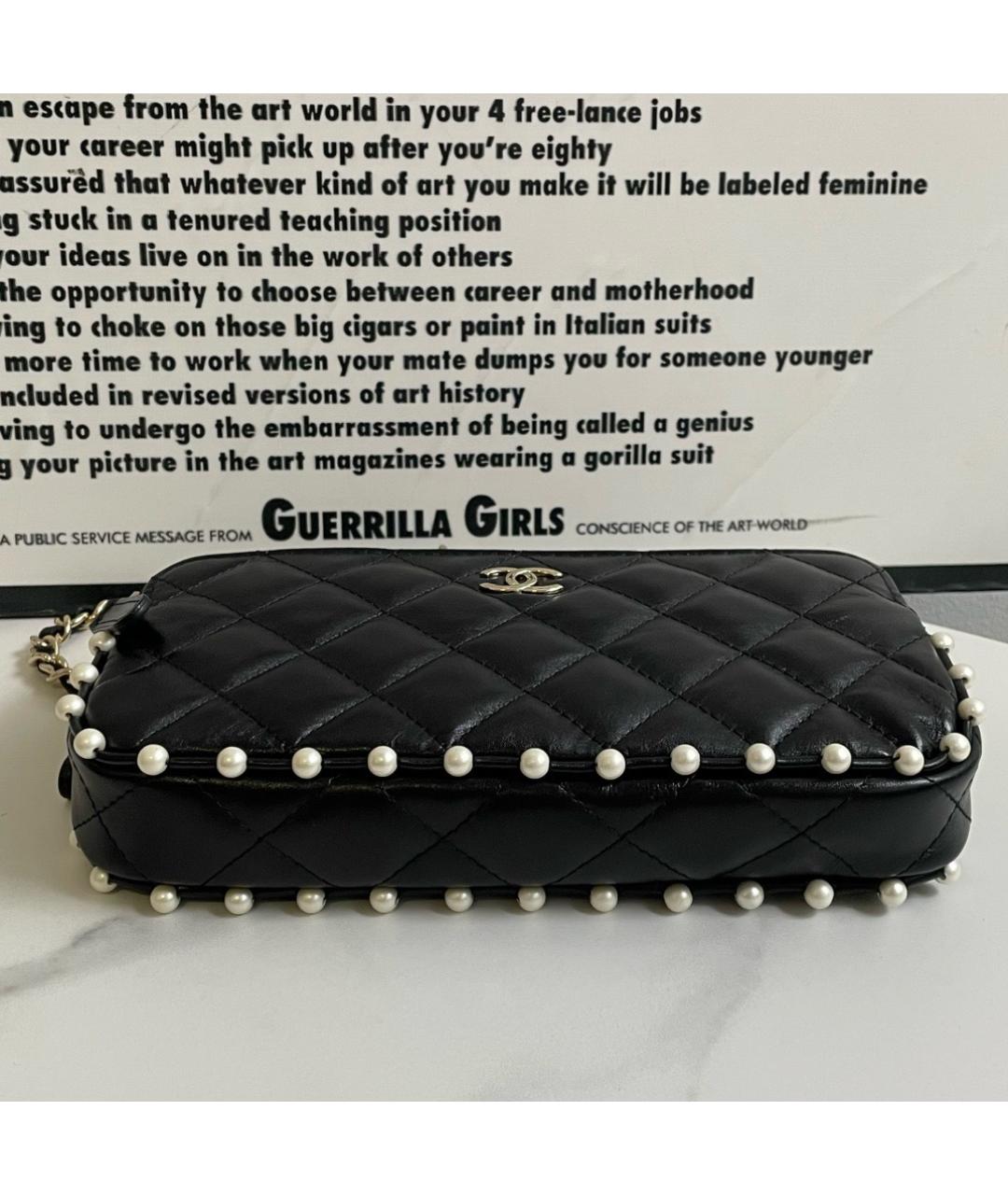 CHANEL Черная кожаная сумка через плечо, фото 4