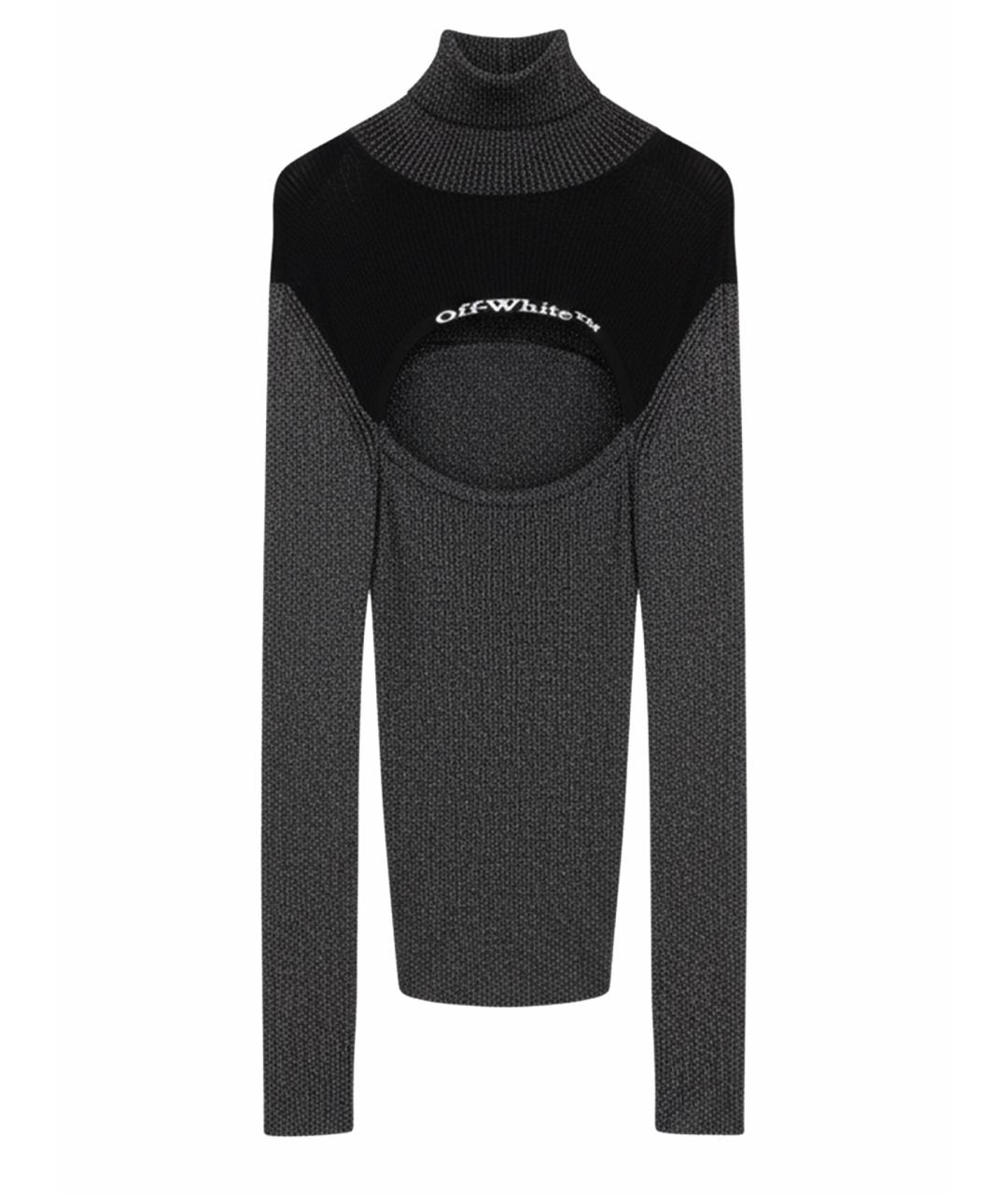 OFF-WHITE Серая вискозная водолазка, фото 1