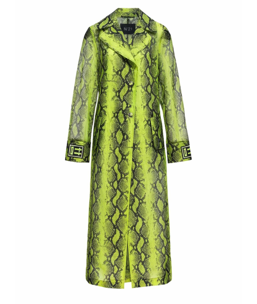 OFF-WHITE Зеленый полиэстеровый тренч/плащ, фото 1