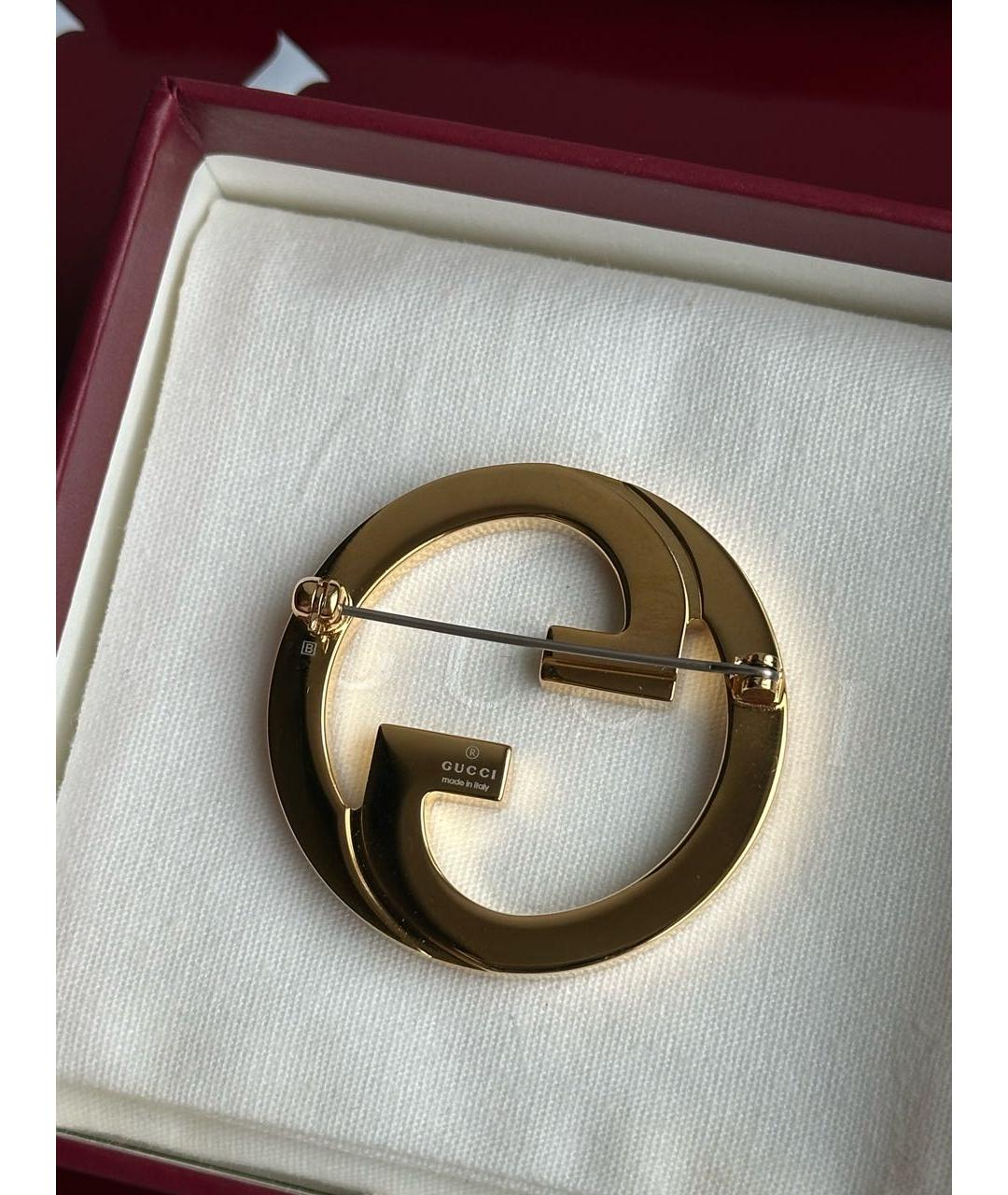 GUCCI Золотая металлическая булавка / брошь, фото 7