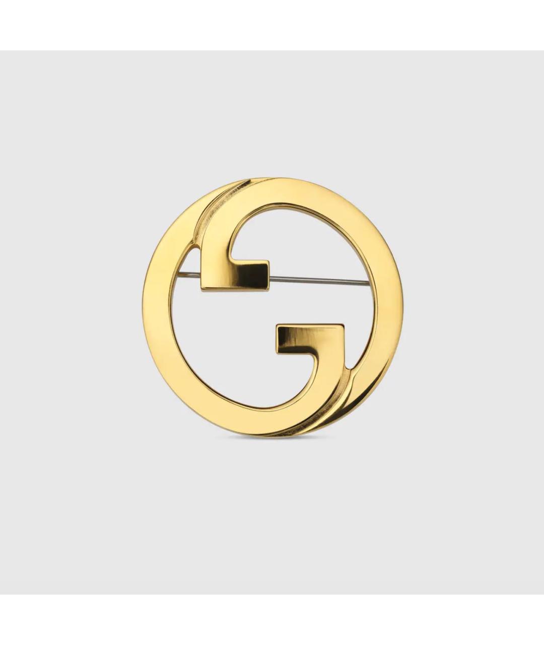 GUCCI Золотая металлическая булавка / брошь, фото 5