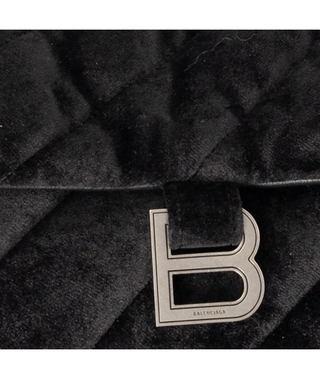 BALENCIAGA Черная бархатная сумка через плечо, фото 4
