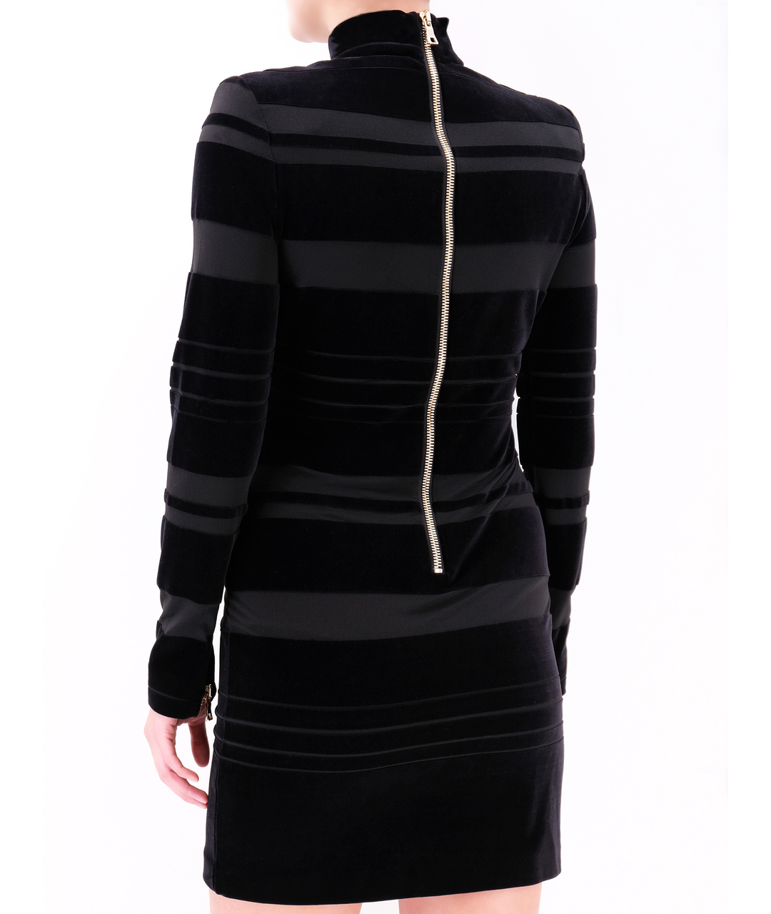 BALMAIN Черное хлопко-эластановое повседневное платье, фото 3