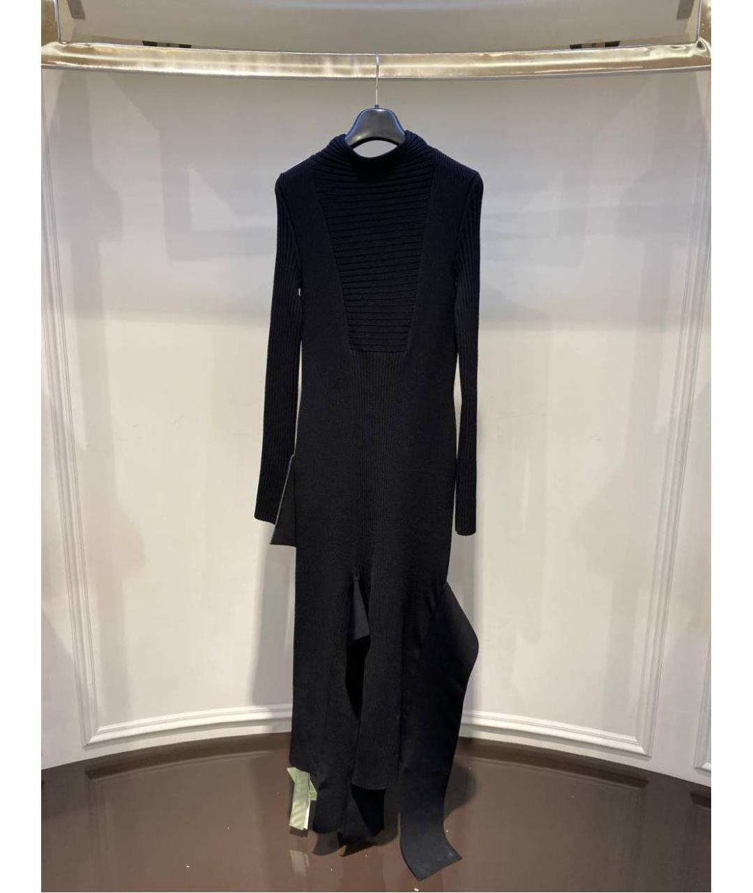 OFF-WHITE Черное вискозное вечернее платье, фото 3