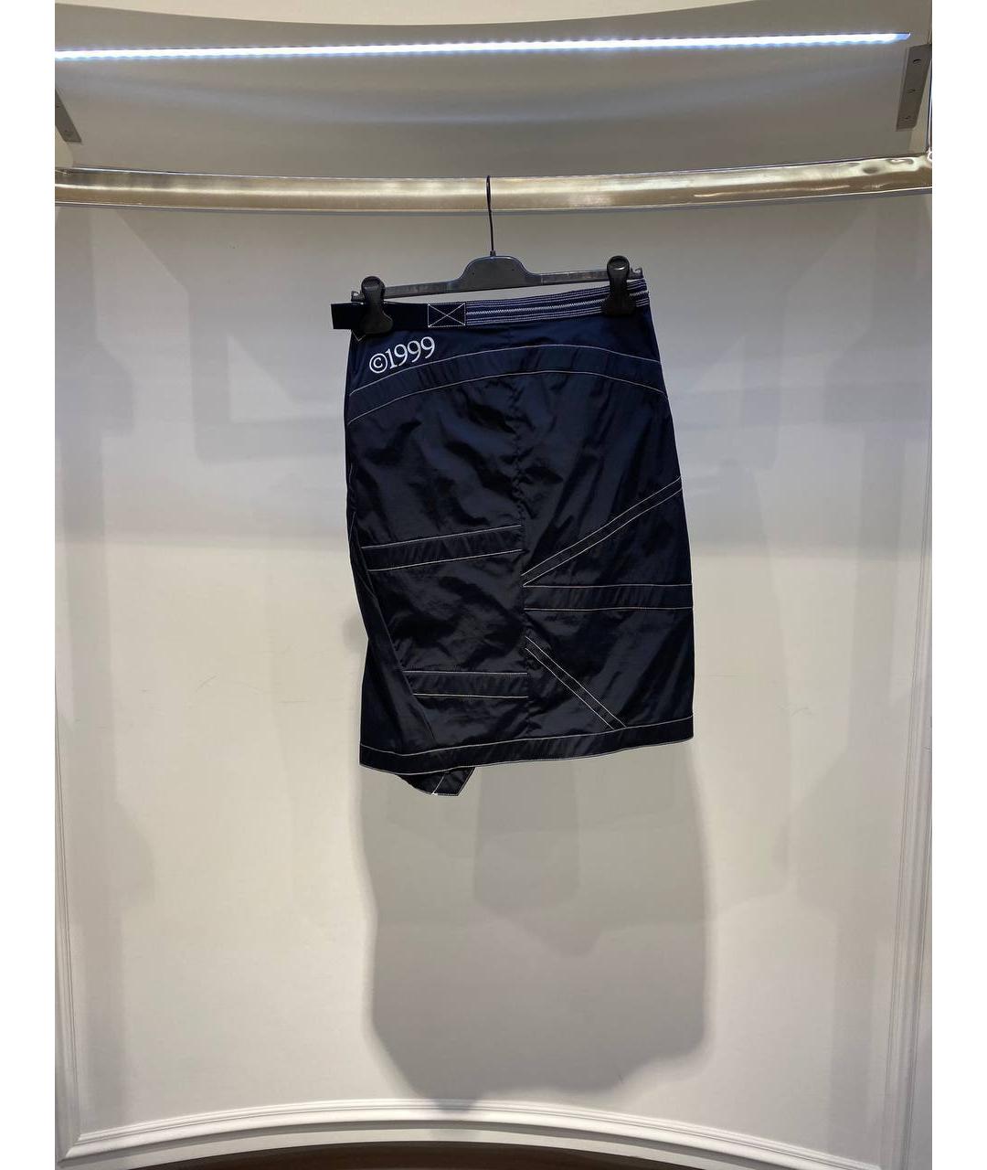 OFF-WHITE Черная полиамидовая юбка миди, фото 3