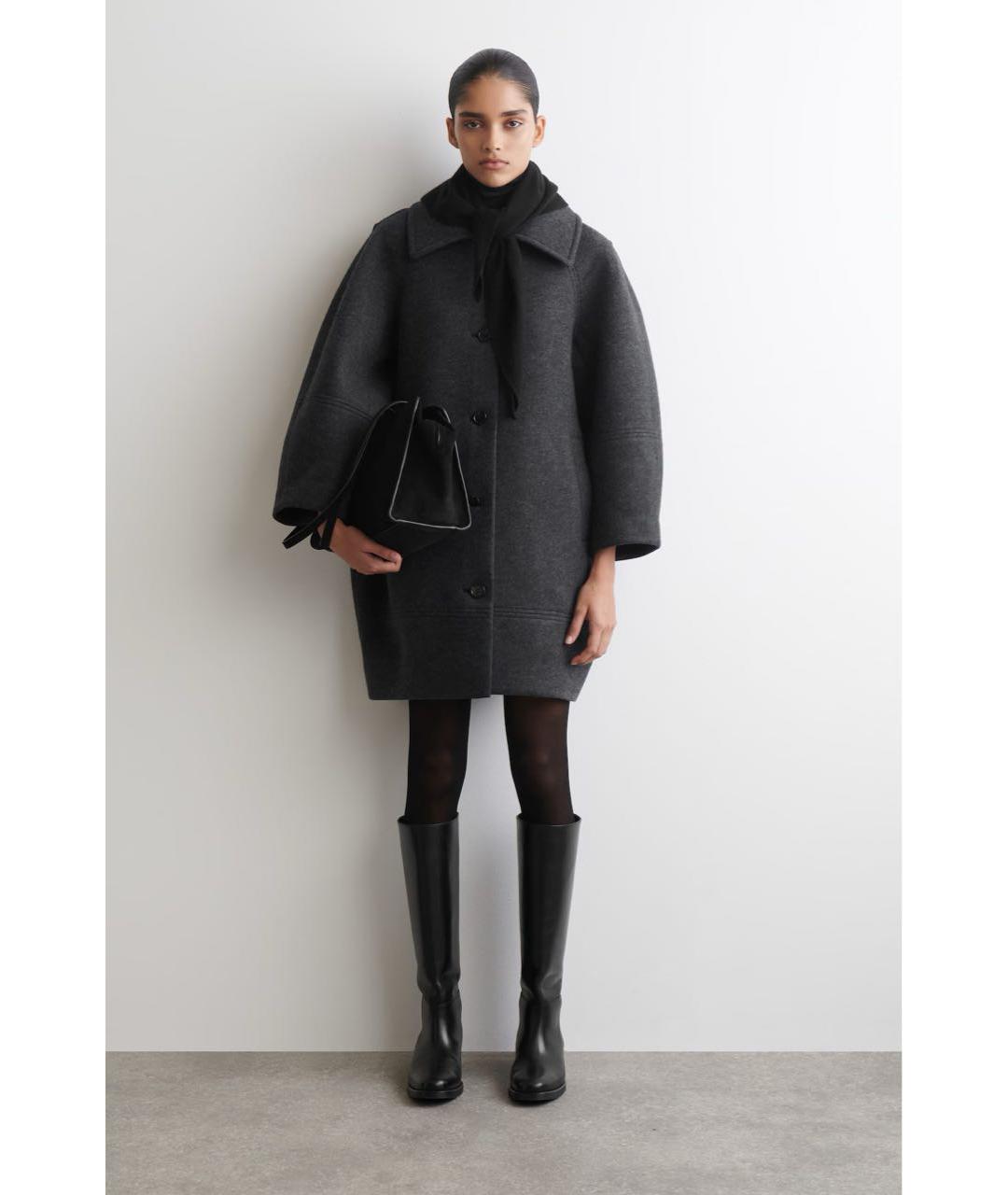 COS Черный кашемировый шарф, фото 5