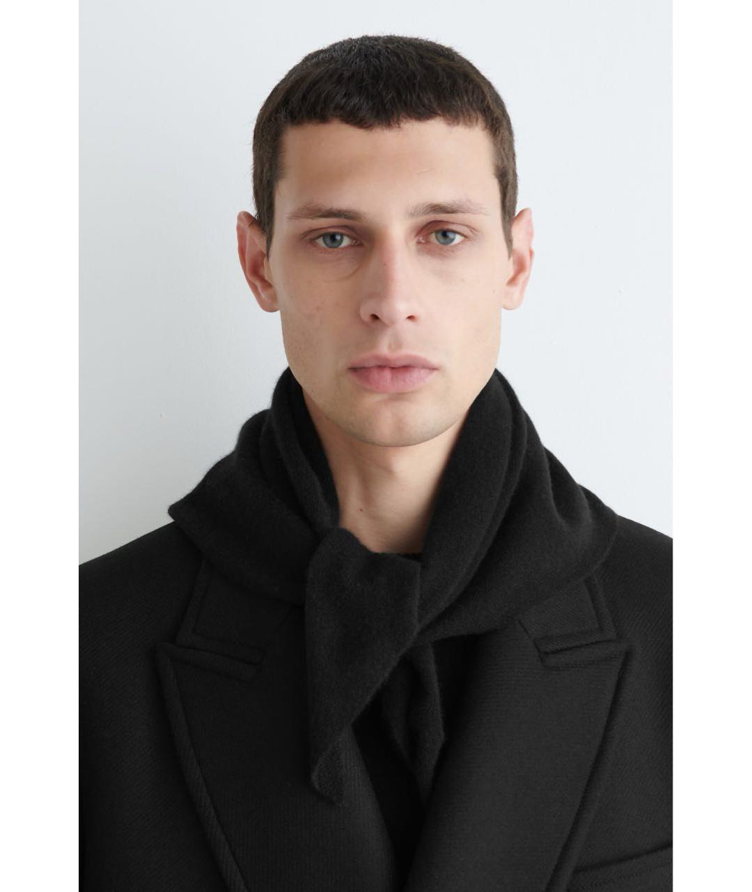 COS Черный кашемировый шарф, фото 4