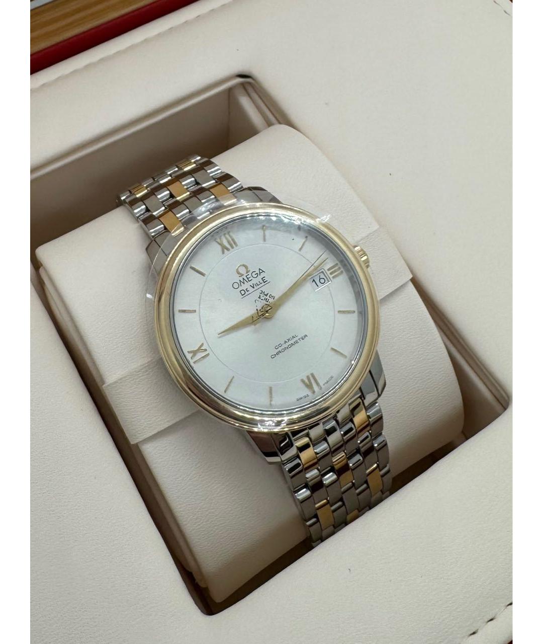 OMEGA Серебряные часы из желтого золота, фото 5