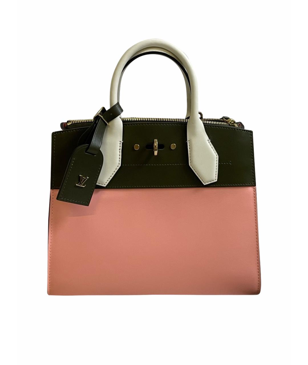 LOUIS VUITTON Коралловая кожаная сумка тоут, фото 1