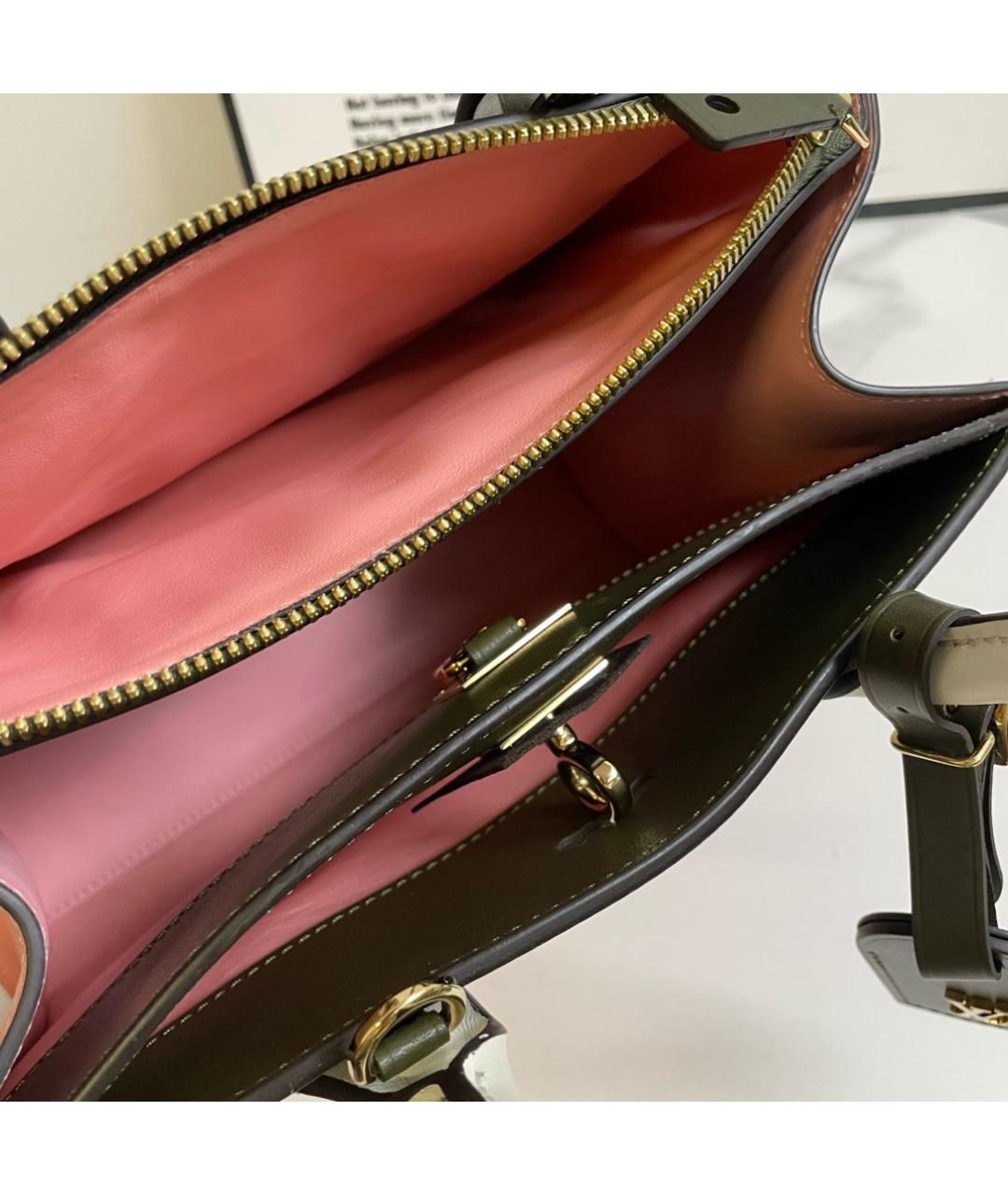 LOUIS VUITTON Коралловая кожаная сумка тоут, фото 7