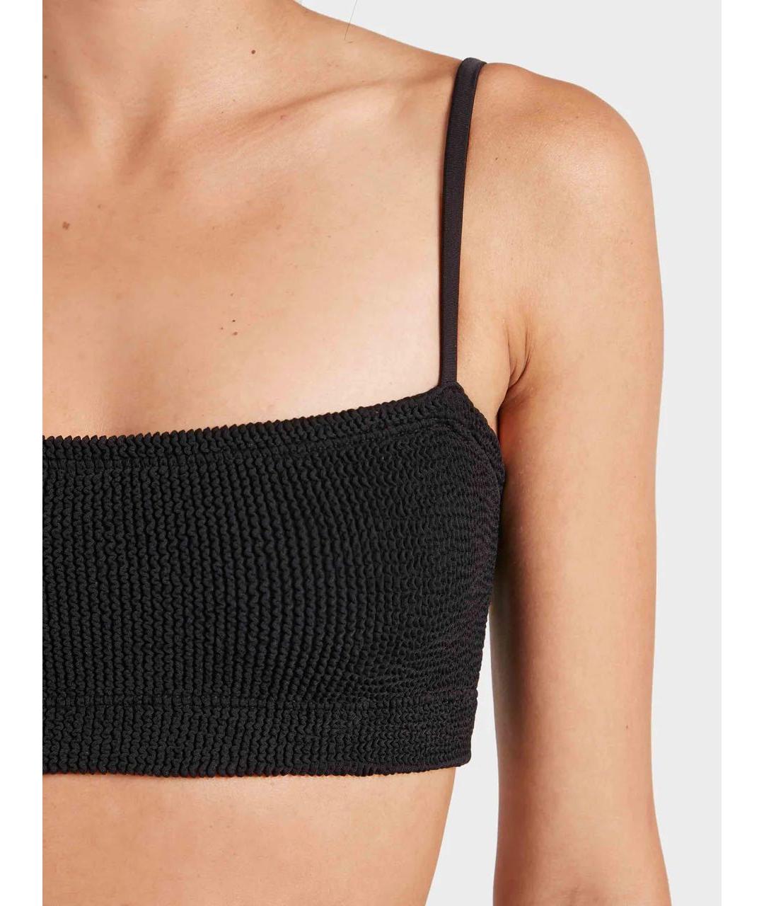 HUNZA G Черный полиамидовый купальник, фото 4