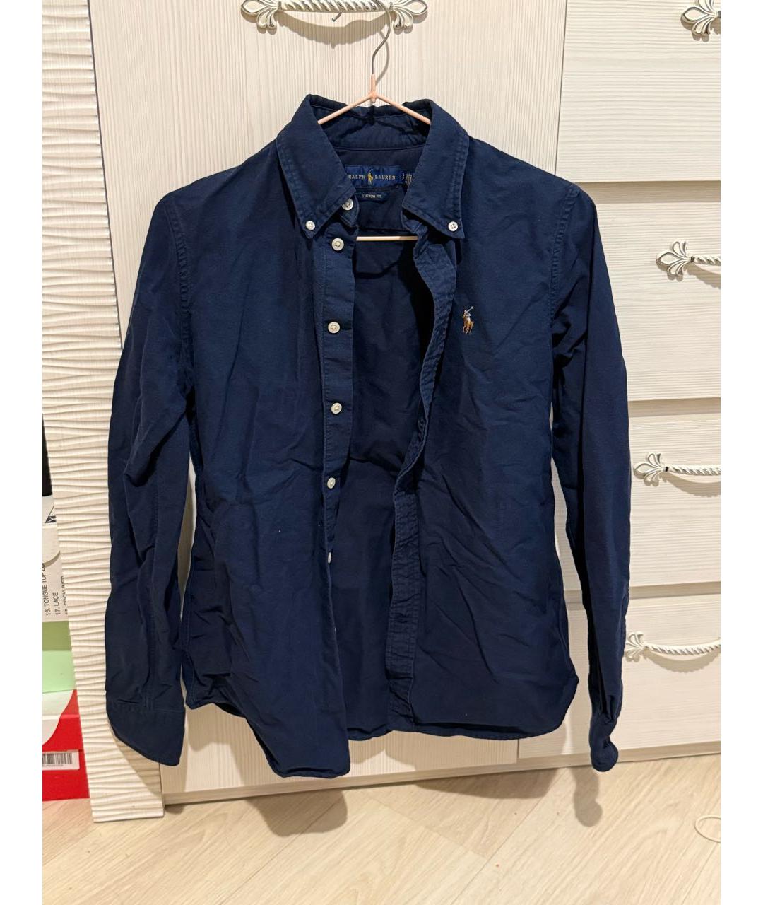 POLO RALPH LAUREN Темно-синяя хлопковая рубашка, фото 2