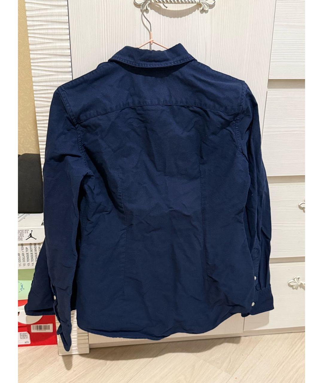 POLO RALPH LAUREN Темно-синяя хлопковая рубашка, фото 3