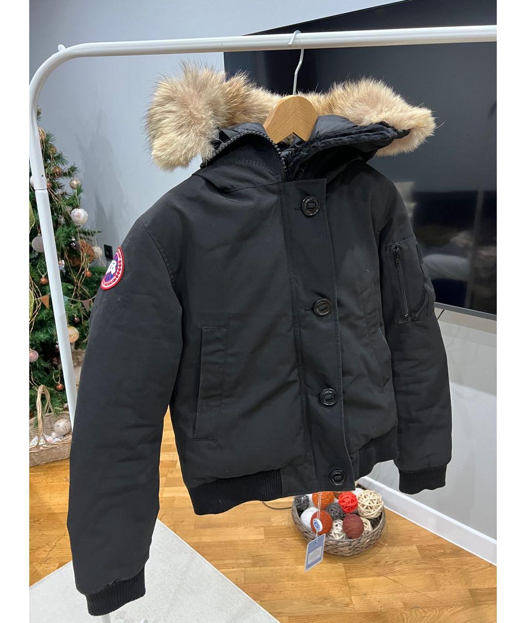 CANADA GOOSE Черная полиэстеровая куртка, фото 9