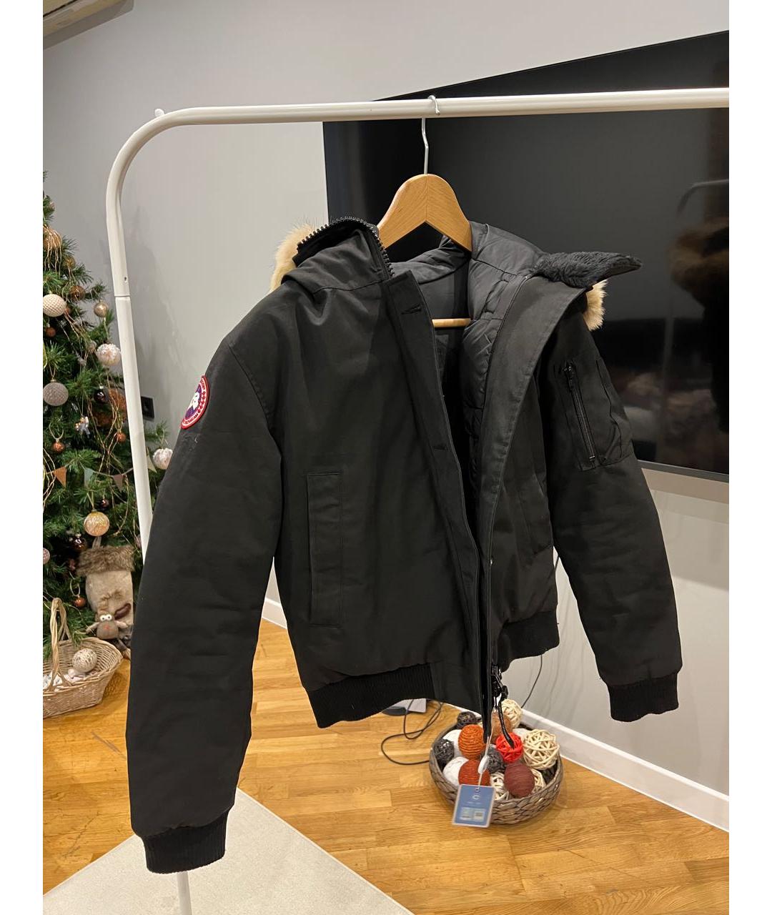 CANADA GOOSE Черная полиэстеровая куртка, фото 4