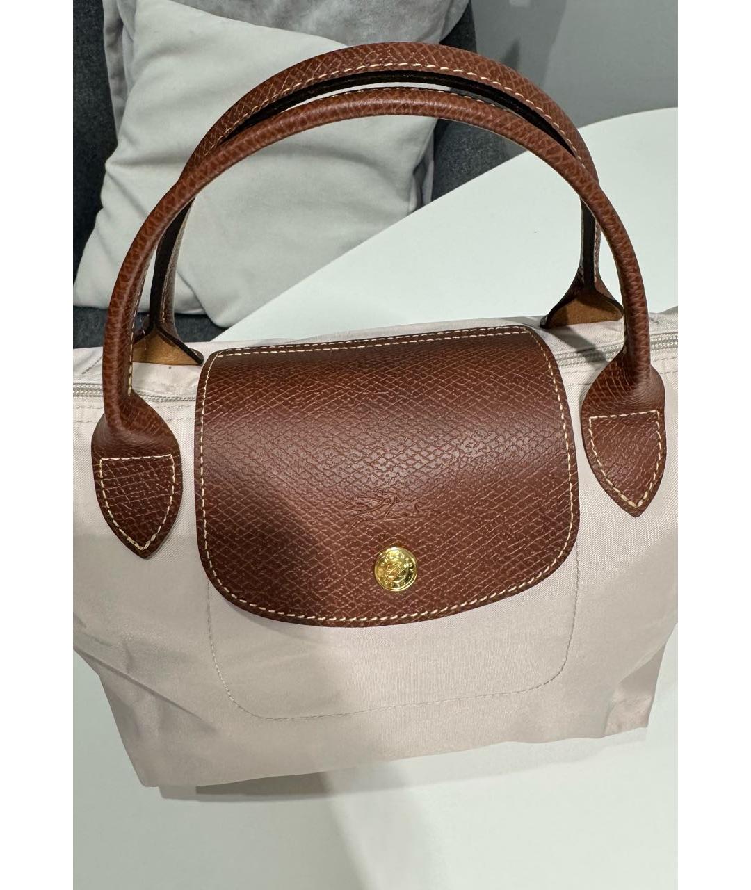 LONGCHAMP Бежевая тканевая сумка тоут, фото 5